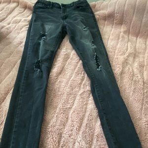 Black skinny ripped  jeans